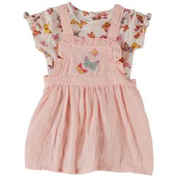 Baby Girls 2-pc. Butterfly Gauze Dress Set