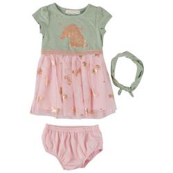 Baby Girls 2-pc. Unicorn Foil Dress Set