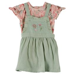 Young Hearts Baby Girls 2-pc. Floral Gauze Dress Set