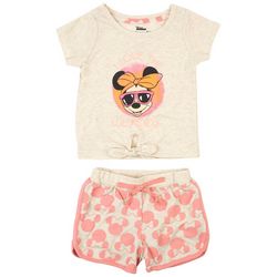 Minnie Mouse Baby Girls 2 Pc. Minnie Mouse Shorts Set