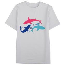 Toddler Girls Logo Sharks Graphic Short  Sleeve Top