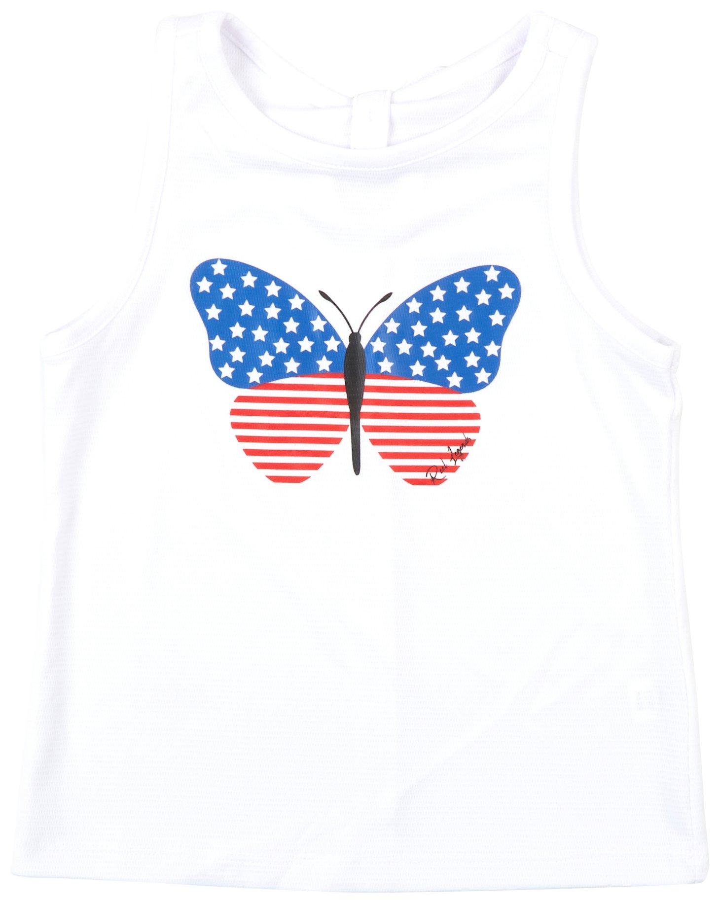 Toddler Girls Americana Bow Freeline Tank