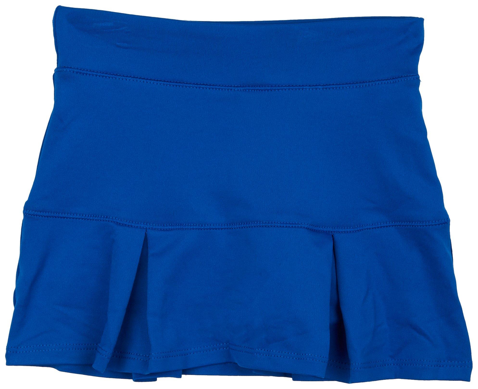 Toddler Girls Pleated Flounce Solid Skorts