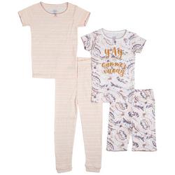 Toddler Girls 4 pc. Summer Vacay Pajama Set