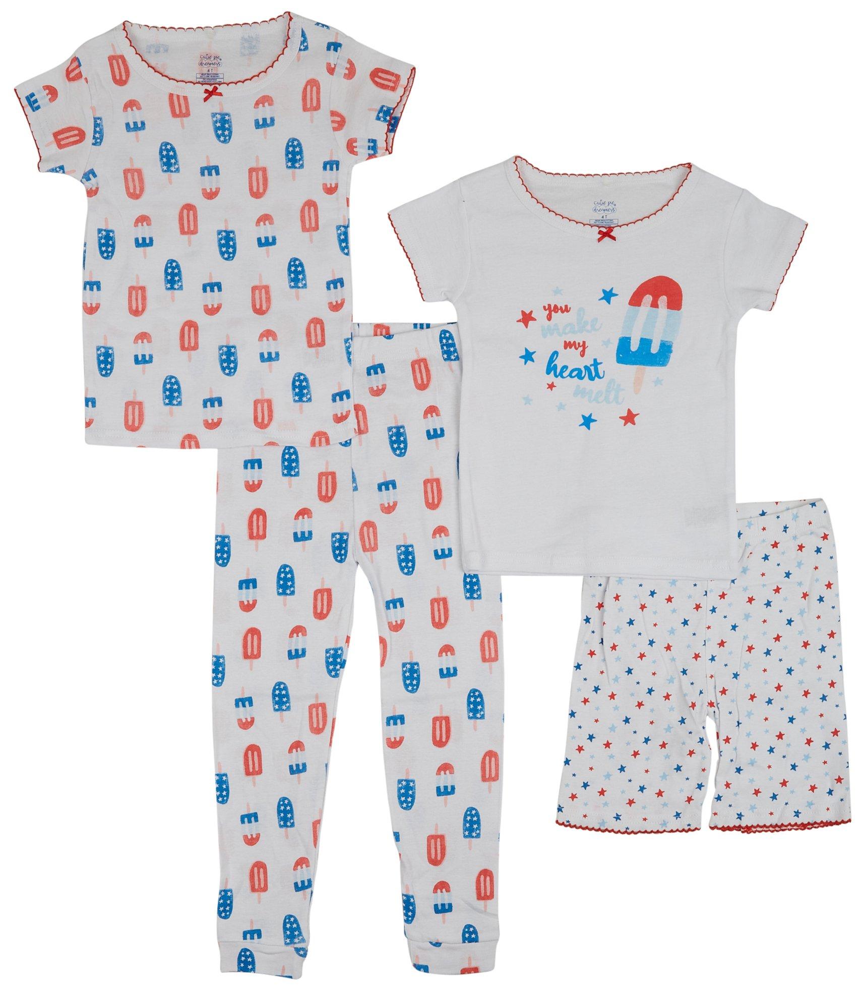 Toddler Girls 4 pc. Popsicles Pajama Set