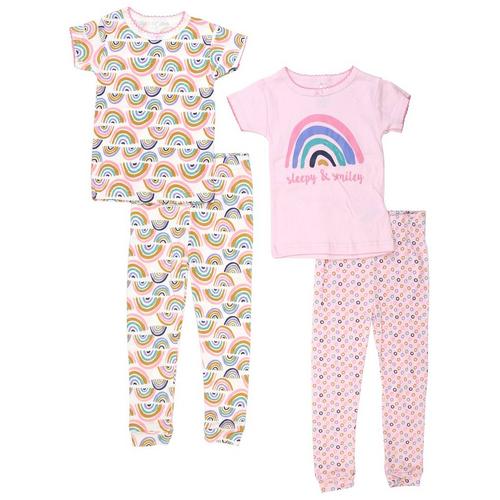 Cutie Pie Toddler Girls Sleepy & Smiley Rainbow