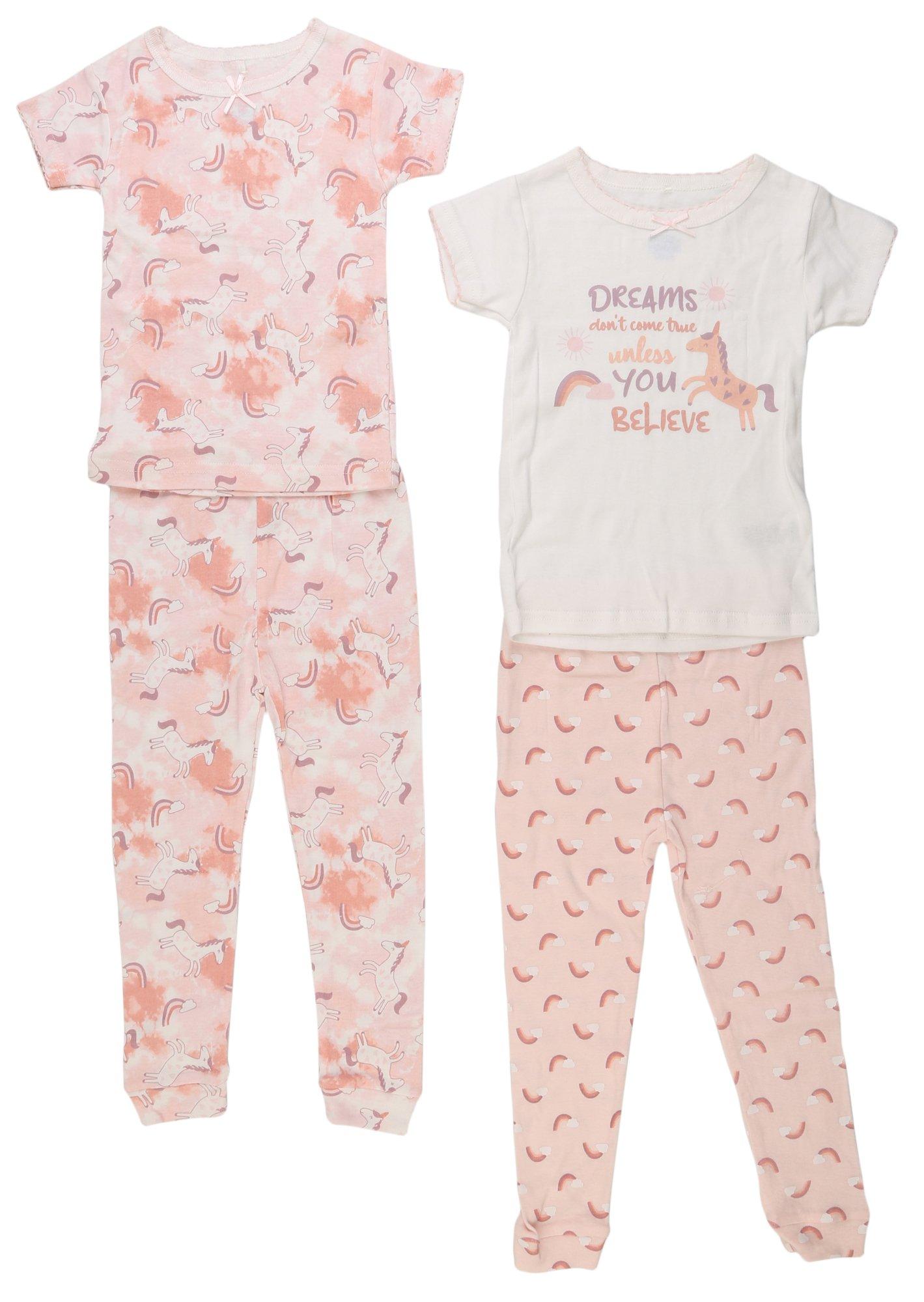 Cutie Pie Toddler Girls Unicorn Pajama Set