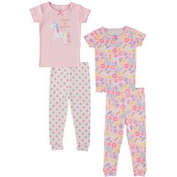 Cutie Pie Baby Toddler Girls 4-pc. Dream Unicorn Pajama Set