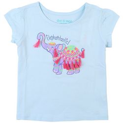 DOT & ZAZZ Toddler Girls Elephantastic Short Sleeve Top