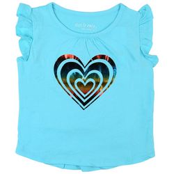 DOT & ZAZZ Toddler Girls Tinsel Heart Flutter Sleeve Top