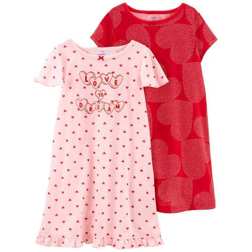 Carters Toddler Girls 2pc. Short Sleeve Night Gowns