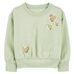 Toddler Girls Heart Long Sleeve Sweater