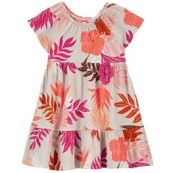 Toddler Girls Tropical Crinkle Jersey Dress