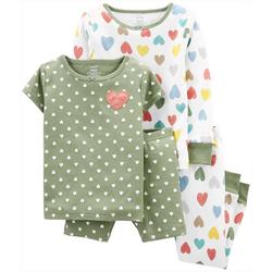 Toddler Girls 4-pc. Heart Pajama Set