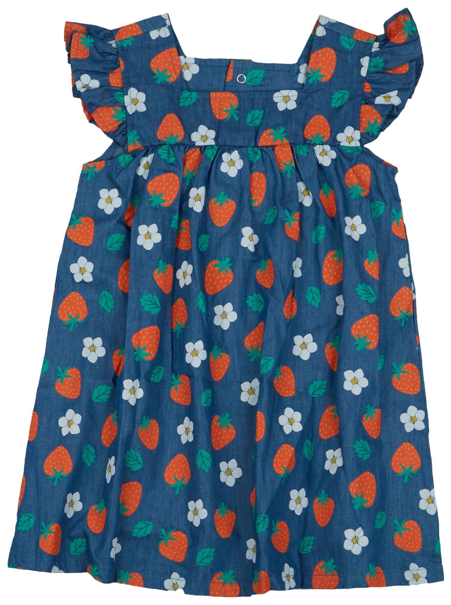 WILLOW AND WYATT Toddler Girls Strawberry Short Sleeve Dress