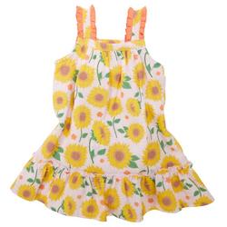 Toddler Girls Sunflower Sleeveless Dress