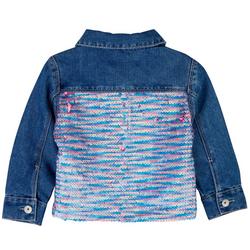 Toddler Girls Flip Sequin Denim Jacket