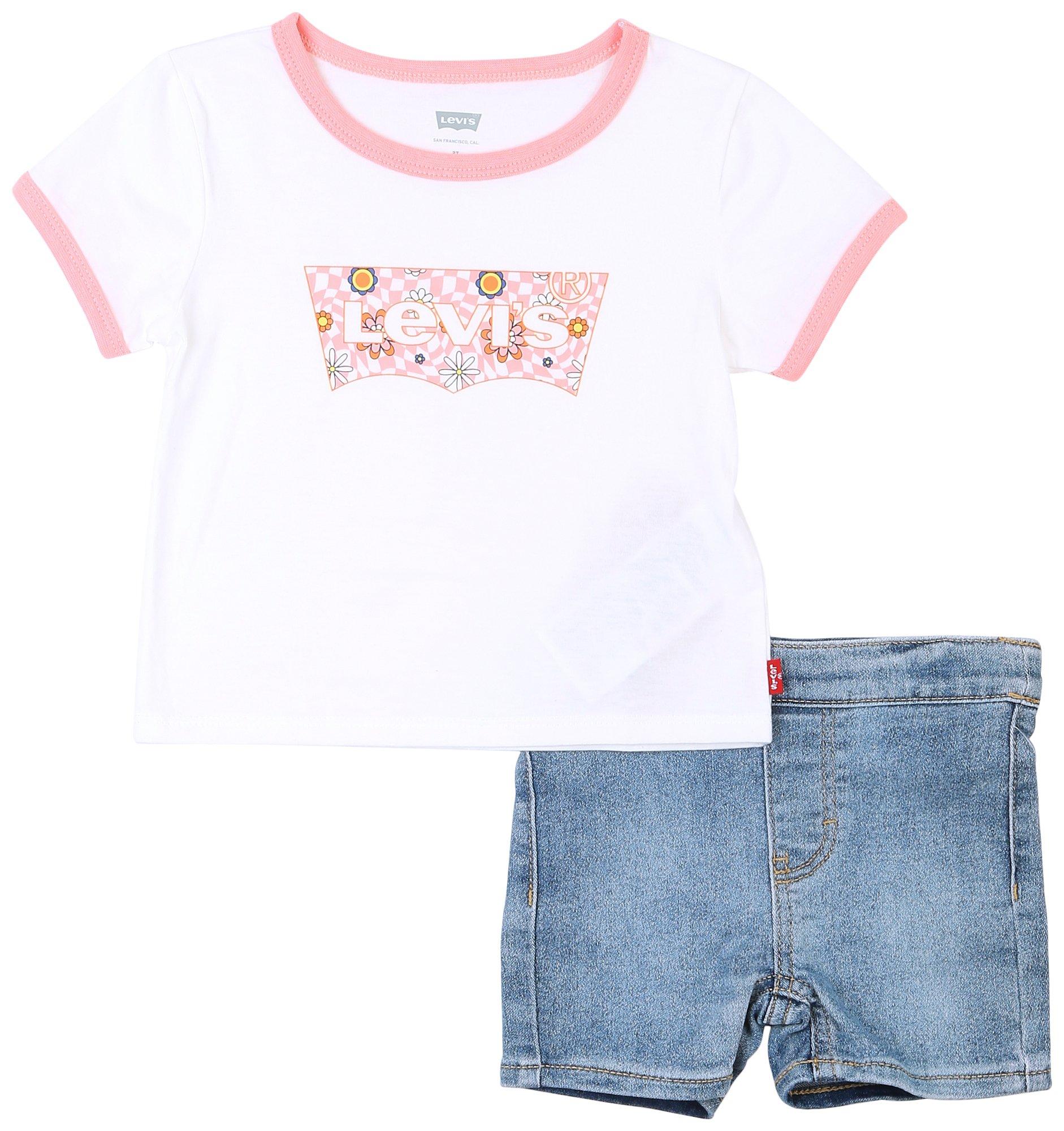 Toddler Girls 2 pc. Checkerboard Top And Short Set