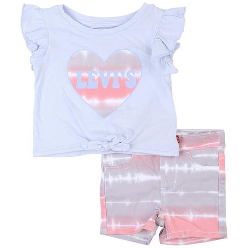 Levi's Toddler Girls 2-pc. Knit Tee And Twill