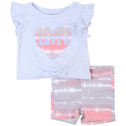 Toddler Girls 2-pc. Knit Tee And Twill Short Set