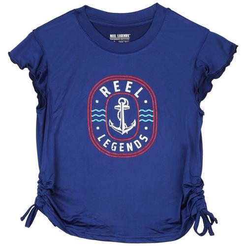 Reel Legends Toddler Girls Solid Swim Shirt