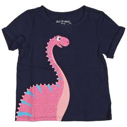 Toddler Girls Dino Peacoat Short Sleeve Top