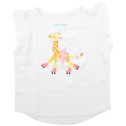 Toddler Girls Girafe Flutter Short Sleeve Top