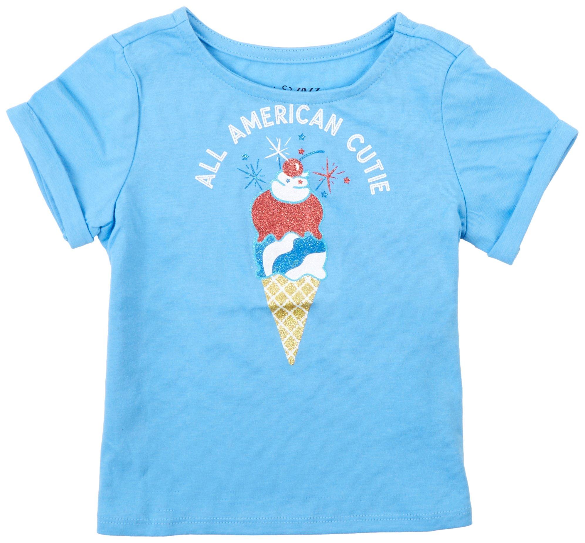 Dot & Zazz Toddler Girls All American Cutie Short Sleeve Top