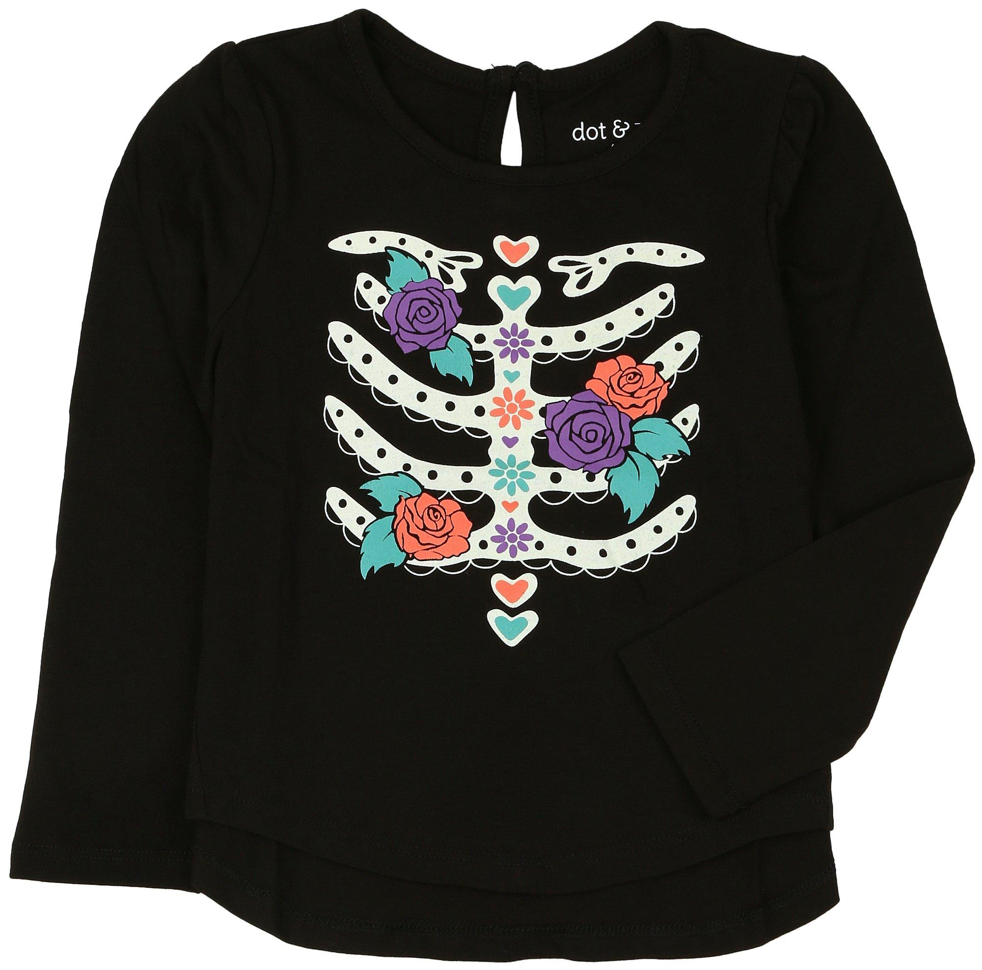 Toddler Girls Spooky Halloween Long Sleeve T-Shirt