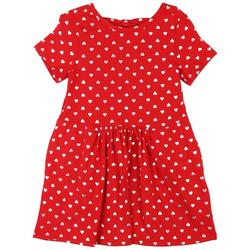 Toddler Girls Valentine's Heart Short Sleeve Dress