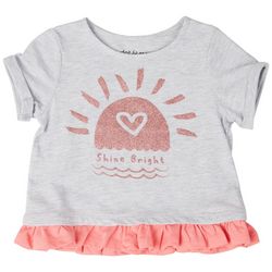 Dot & Zazz Toddler Girls Shine Bright Short Sleeve Top