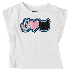 Limited Too Toddler Girls Glitter Screen Print Top