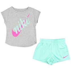 Nike Toddler Girls 2-pc. Script Futura Shorts Set