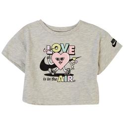 Toddler Girls Love Is In The Air Crop T-Shirt