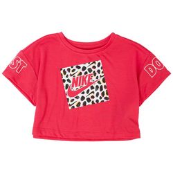 Nike Toddler Girls Leopard Logo Crop T-Shirt