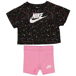 Nike Toddler Girls 2-pc. Boxy Tee Bike Short Set