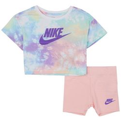 Nike Toddler Girls 2-pc. Tie Dye Boxy Short Set