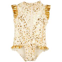 Toddler Girls One Pc. Leopard Print Swimsuit