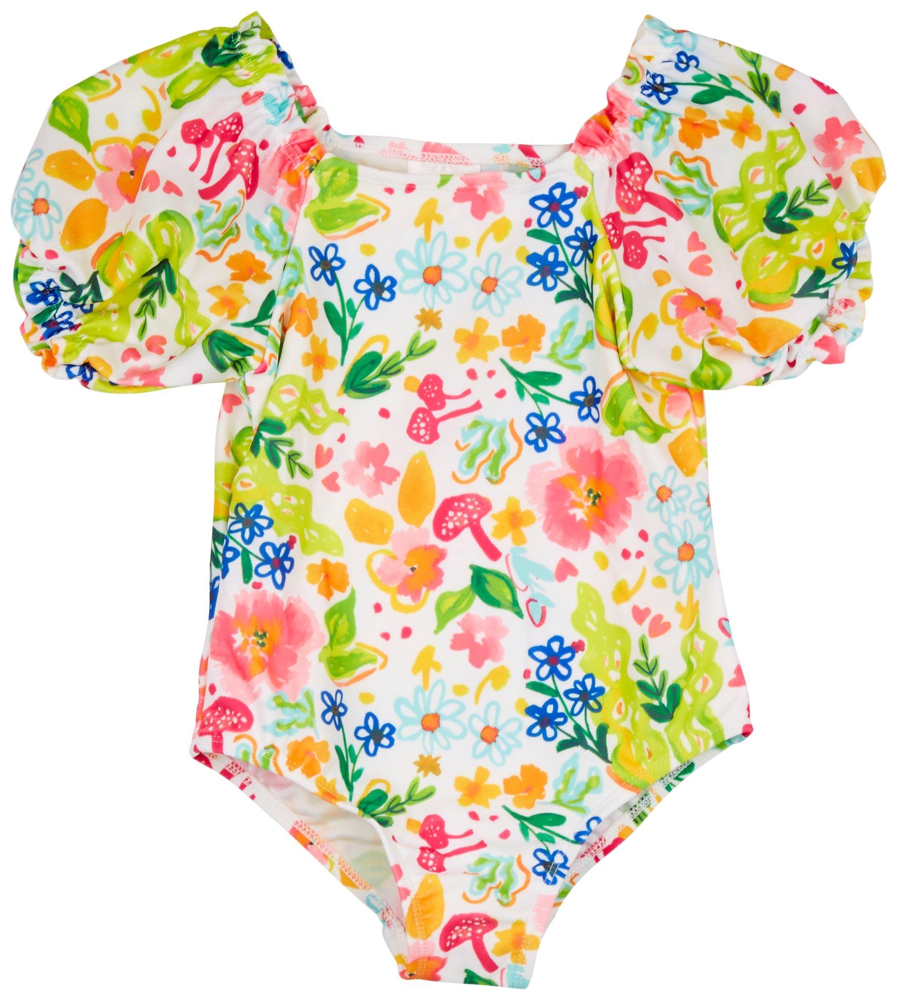 Floatimini Toddler Girls 1-pc. Flower Garden Swimsuit