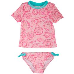 Floatimini Toddler Girls 2-pc. Tie Dye Rashguard Swimsuit
