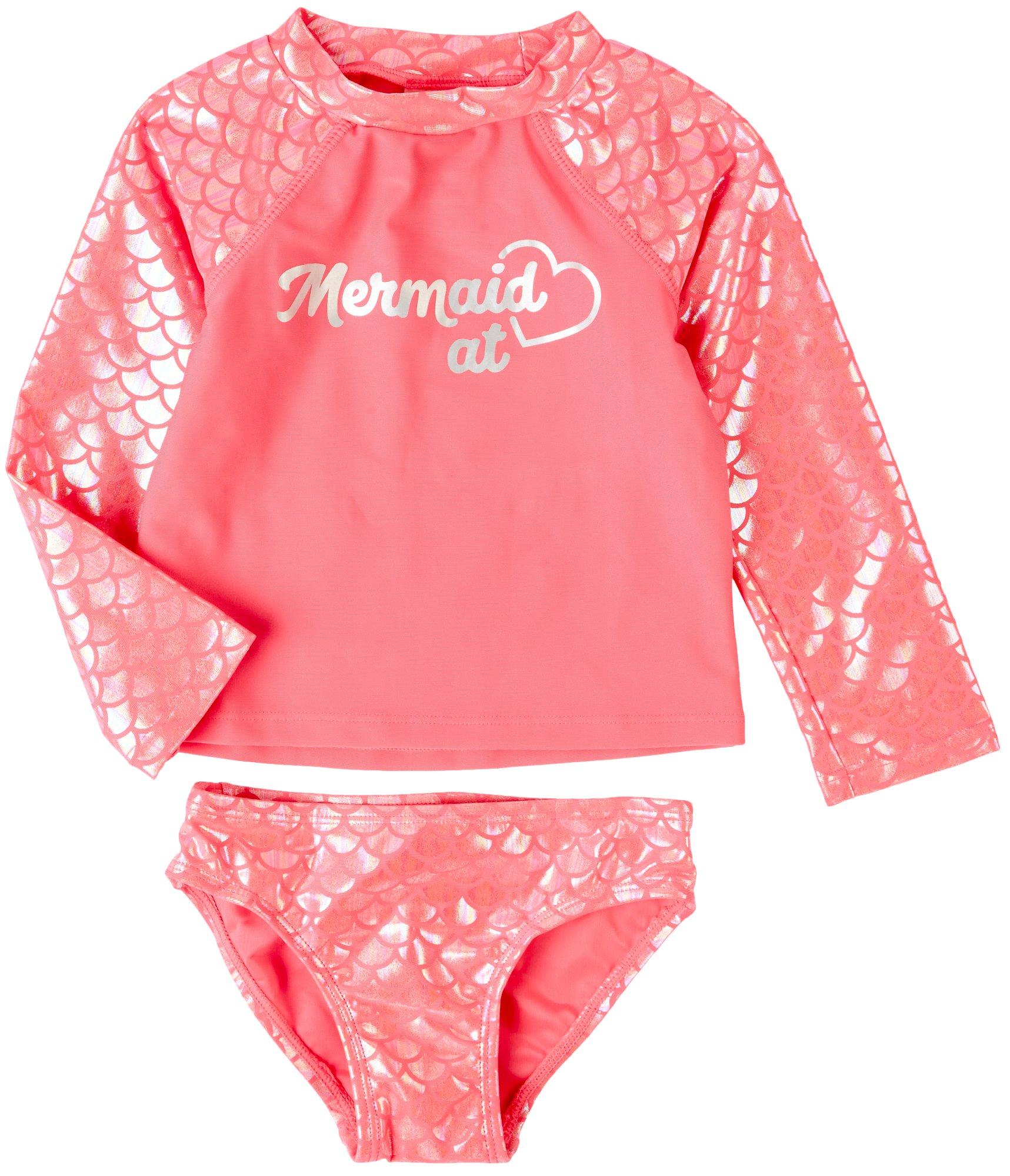 Floatimini Toddler Girls 2-pc. Mermaid Rashguard Swimsuit