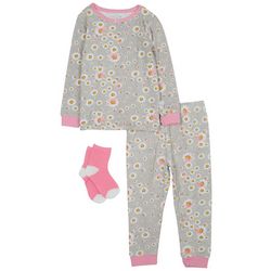 Sleep On It Toddler Girls 3-pc. Daisy Pajama Set