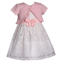 Bonnie Jean Toddler Girls Short Sleeve Lace Dress