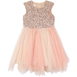 Toddler Girls Sleeveless Sequin Soft Skirt Dress
