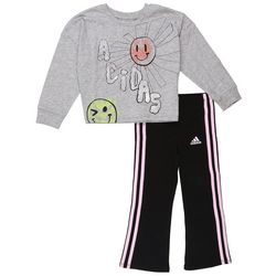 Adidas Toddler Girls 2-pc. Smiley Graphic Pant Set