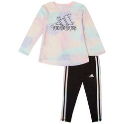 Adidas Toddler Girls 2-pc. Tie Dye Long Sleeve  Pant Set