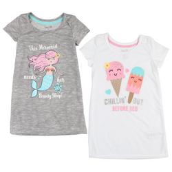 Toddler Girls 2-pk. Mermaid Ice Cream Sleep Gowns