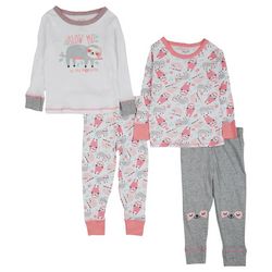 Rene Rofe Toddler Girls 4-pc Slow Mo Pajama Set