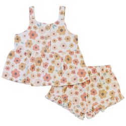 Toddler Girls 2pc. Gauze Floral Dress Short Set