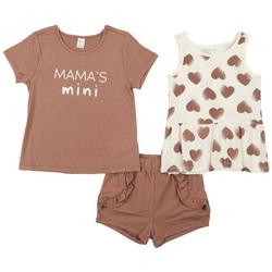 Toddler Girls 3-pc. Mamas Mini Short Set